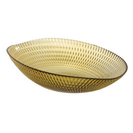 Ixia Centro de Mesa Amarillo Cristal Decoración 21 x 21 x 6,50 cm