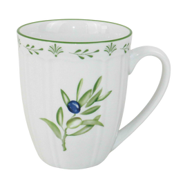 DKD Home Decor Taza de Porcelana Olivo Verde 360ml