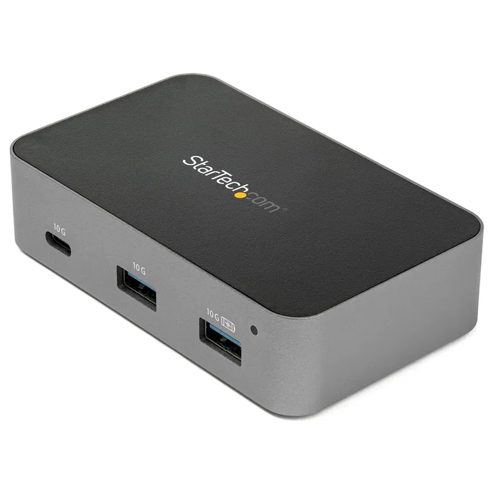 StarTech.com HB31C2A1CGS Hub USB-C de 3 Puertos con Gigabit Ethernet, USB 3.2 Gen 2 10Gbps, 2x USB-A, 1x USB-C, Alimentado para Mac/Windows, Cable 1m