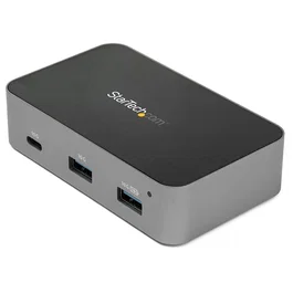 StarTech.com HB31C2A1CGS Hub USB-C de 3 Puertos con Gigabit Ethernet, USB 3.2 Gen 2 10Gbps, 2x USB-A, 1x USB-C, Alimentado para Mac/Windows, Cable 1m