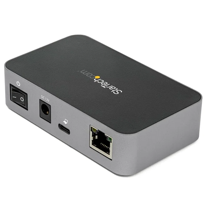 StarTech.com HB31C2A1CGS Hub USB-C de 3 Puertos con Gigabit Ethernet, USB 3.2 Gen 2 10Gbps, 2x USB-A, 1x USB-C, Alimentado para Mac/Windows, Cable 1m