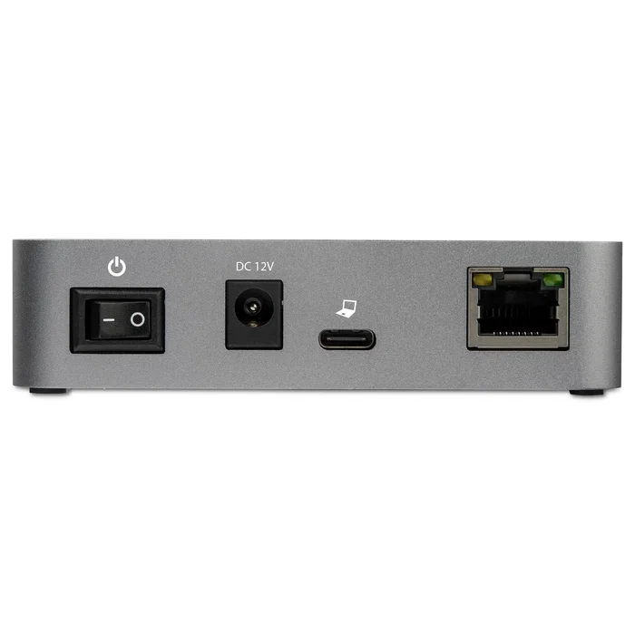 StarTech.com HB31C2A1CGS Hub USB-C de 3 Puertos con Gigabit Ethernet, USB 3.2 Gen 2 10Gbps, 2x USB-A, 1x USB-C, Alimentado para Mac/Windows, Cable 1m