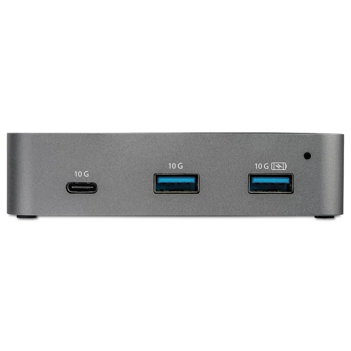 StarTech.com HB31C2A1CGS Hub USB-C de 3 Puertos con Gigabit Ethernet, USB 3.2 Gen 2 10Gbps, 2x USB-A, 1x USB-C, Alimentado para Mac/Windows, Cable 1m