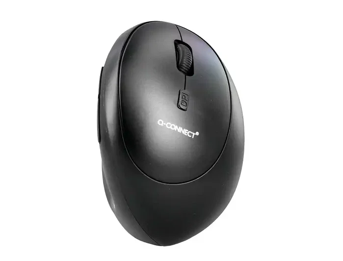 Q-connect Ratón Óptico Inalámbrico Ergonómico Vertical Negro Q-connect Ratón Óptico Inalámbrico Ergonómico Vertical Negro