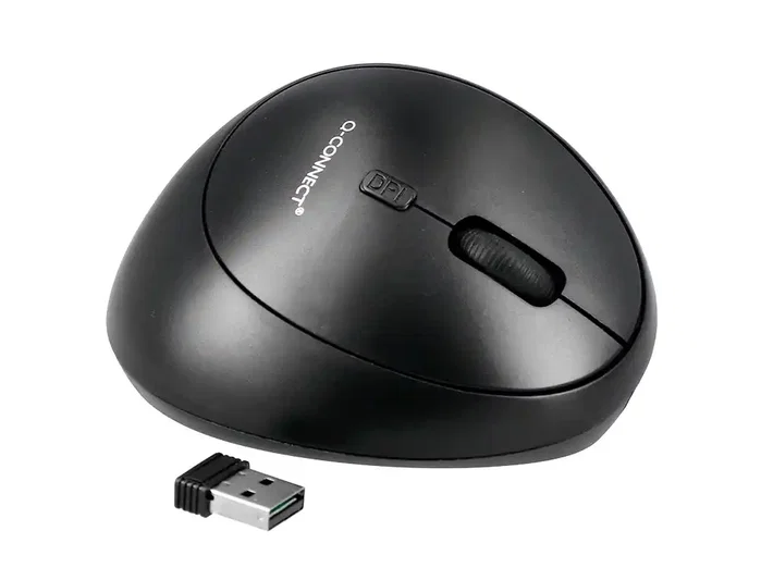 Q-connect Ratón Óptico Inalámbrico Ergonómico Vertical Negro Q-connect Ratón Óptico Inalámbrico Ergonómico Vertical Negro