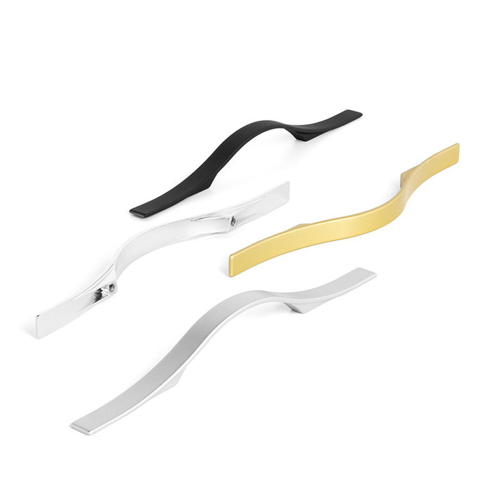 Trentadue Tirador Orangeno Zamak 200mm Latón satinado, Gris RAL, Cromo, Negro mate