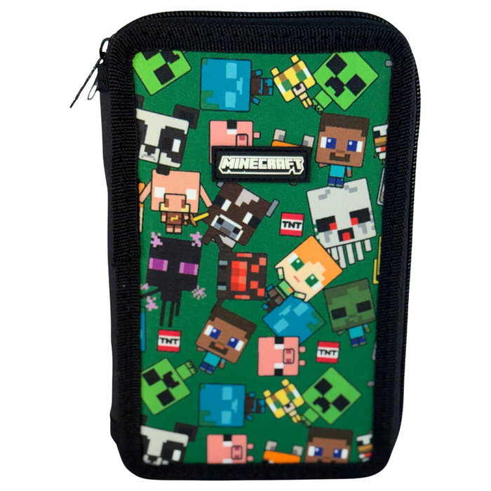MANENTI Bolsa cremallera triple Characters Minecraft 20x13,5x6,5cm