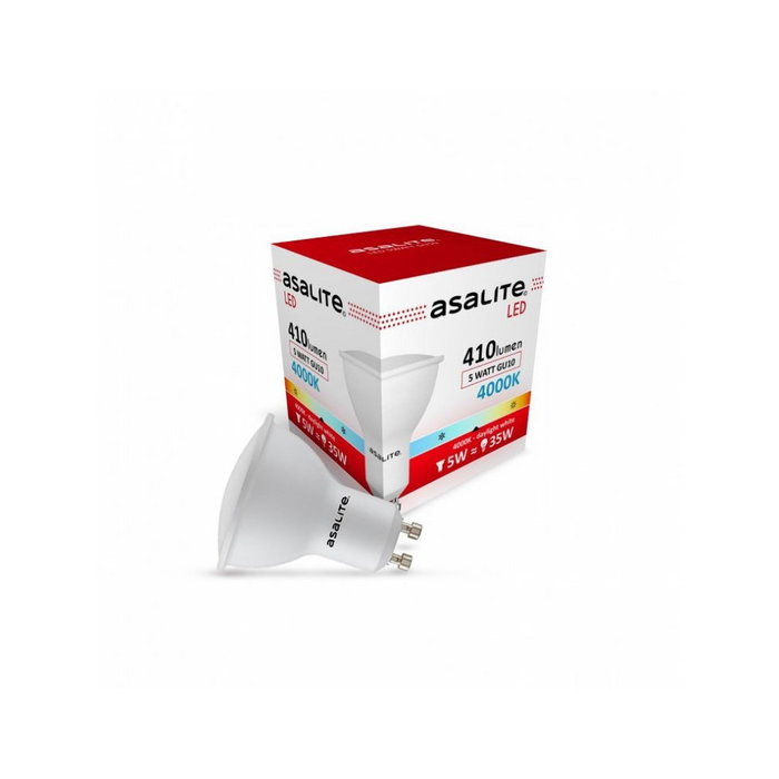 Asalite Bombilla LED GU10 5W 410Lm 4000K IP20 [ASAL-0029]