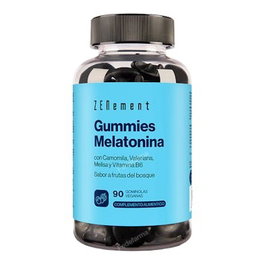 ZENEMENT Melatonina Gominolas 90Gummies, Ayuda a Conciliar el Sueño y Alivia el Jet Lag, Veganas Sin Gluten