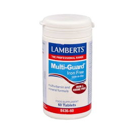 LAMBERTS Multi-Guard Iron Free 60 Comprimidos - Multivitamínico Completo Sin Hierro para Sistema Inmune y Energía