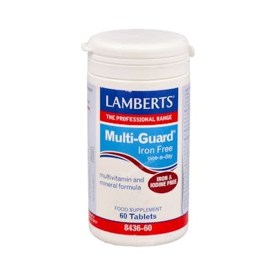 LAMBERTS Multi-Guard Iron Free 60 Comprimidos - Multivitamínico Completo Sin Hierro para Sistema Inmune y Energía LAMBERTS Multi-Guard Iron Free 60 Comprimidos - Multivitamínico Completo Sin Hierro para Sistema Inmune y Energía