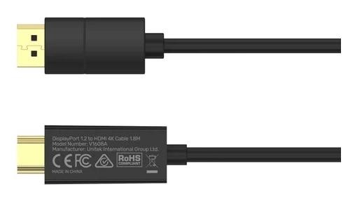 Unitek Cable DisplayPort 1.2 a HDMI 4K 60Hz 1,8 m