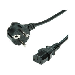 ROLINE Cable de alimentación 1,8 m IEC320 C13 - CEE 7/7 Negro