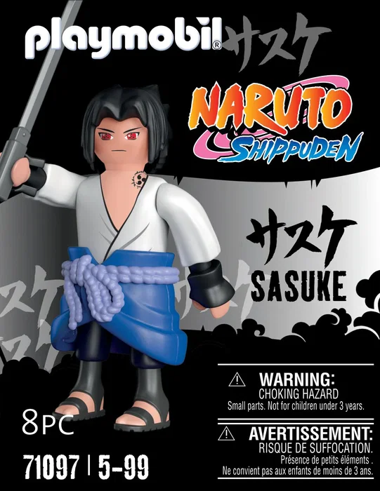Playmobil Naruto Shippuden Uchiha Sasuke con Espada Ninja Figura de Colección por el 20 Aniversario del Anime