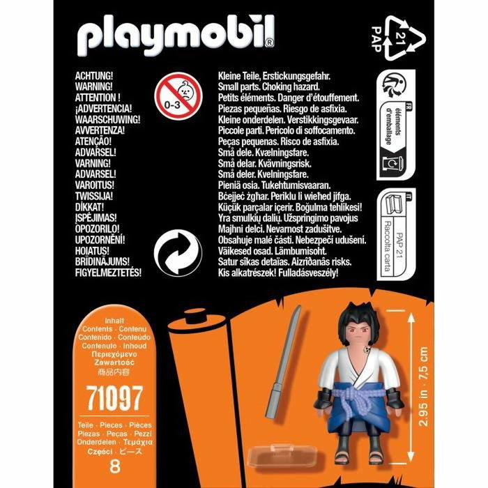 Playmobil 71097 Naruto Shippuden - Sasuke Uchiha Multicolor Playmobil 71097 Naruto Shippuden - Sasuke Uchiha Multicolor