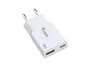 Equip 245522 Cargador 20W GaN Slim 2 Puertos USB-C PD3.0 + USB-A QC3.0 Carga Rápida con Protecciones Blanco