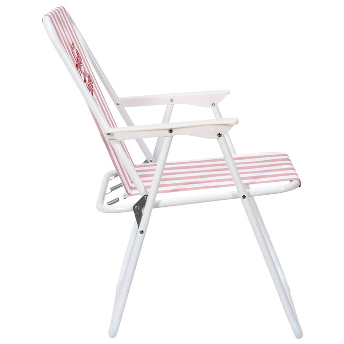 Home Deco Factory Silla Plegable Dolce Vita Rosa - Silla de Metal Plegable para Jardín, Terraza o Interiores