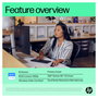HP Webcam 625 FHD con IA y Windows Hello, Negro