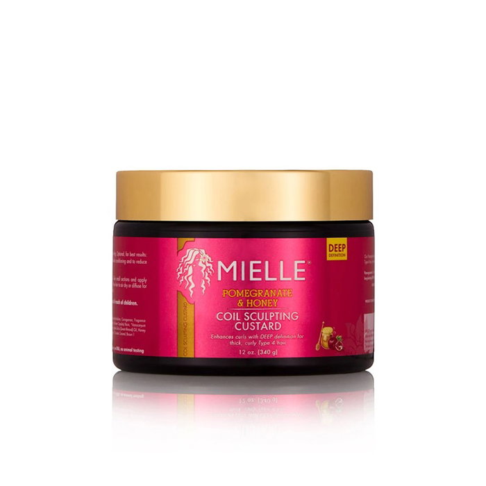 Mielle Pomegranate & Honey Coil Sculpting Custard Crema Moldeadora para Rizos Tipo 4 con Granada y Miel 340g Mielle Pomegranate & Honey Coil Sculpting Custard Crema Moldeadora para Rizos Tipo 4 con Granada y Miel 340g