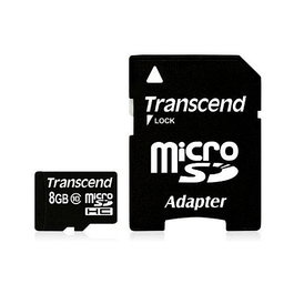 Transcend TS8GUSDHC10 MicroSDHC 8GB Clase 10 | Lectura 90MB/s | Con Adaptador SD