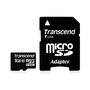 Transcend TS8GUSDHC10 MicroSDHC 8GB Clase 10 | Lectura 90MB/s | Con Adaptador SD