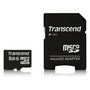 Transcend TS8GUSDHC10 MicroSDHC 8GB Clase 10 | Lectura 90MB/s | Con Adaptador SD