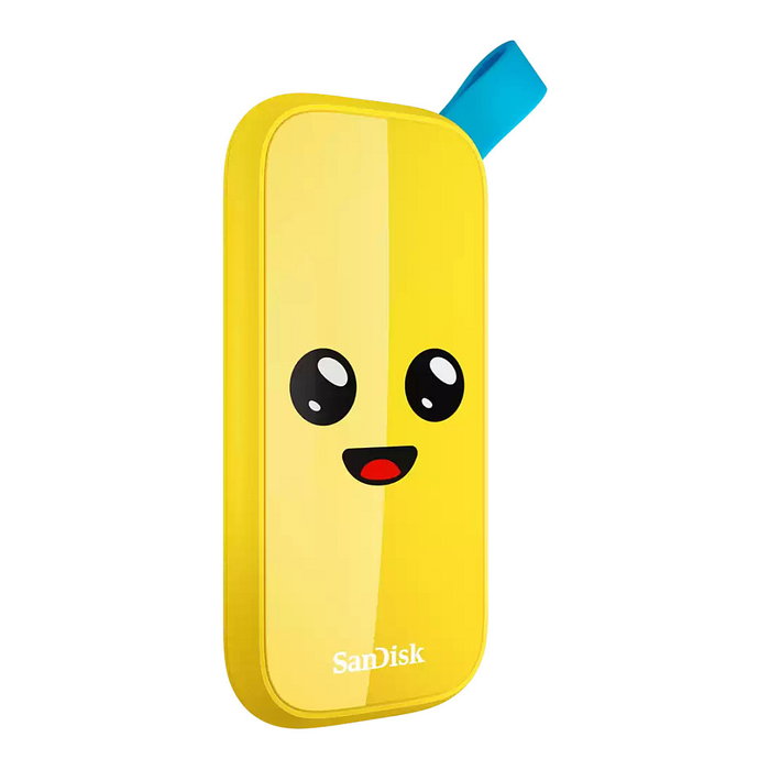 SanDisk SSD Externo Portable FORTNITE Peely Edition 2TB, USB Tipo-C 3.2, Velocidad 800 MB/s, Color Amarillo, SDSSDE30-2T00-G25F