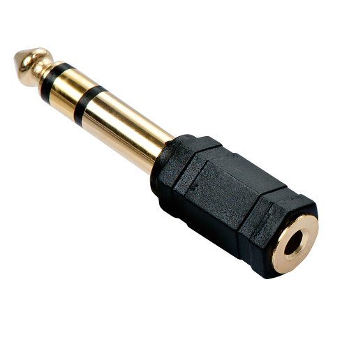 Lindy Adaptador de audio 3,5 mm Hembra a 6,3 mm Macho Negro