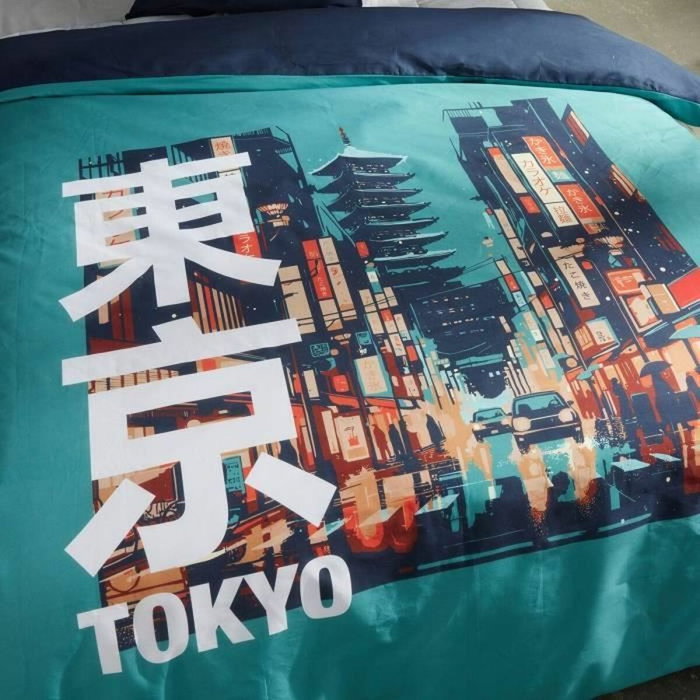 Today Juego de Cama Estampado Tokio Turquesa 240x220 cm