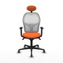 PIQUERAS Y CRESPO Silla de oficina Jorquera Naranja y Blanco