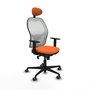 PIQUERAS Y CRESPO Silla de oficina Jorquera Naranja y Blanco