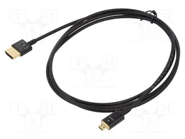DeLOCK Cable HDMI High Speed con Ethernet HDMI-A a Micro-D 3D 4K 1,5 m Slim Premium