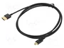 DeLOCK Cable HDMI High Speed con Ethernet HDMI-A a Micro-D 3D 4K 1,5 m Slim Premium