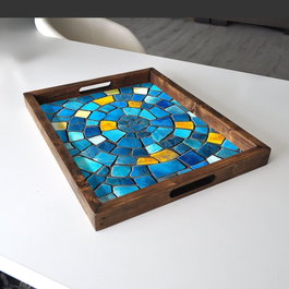 Aberto Design REF021 Bandeja de MADERA MACIZA 48 x 38 x 4 cm Decoración Hogar