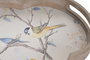 DKD Home Decor Bandeja de Madera Pajaros Natural Multicolor 46x30x5 cm