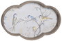 DKD Home Decor Bandeja de Madera Pajaros Natural Multicolor 46x30x5 cm