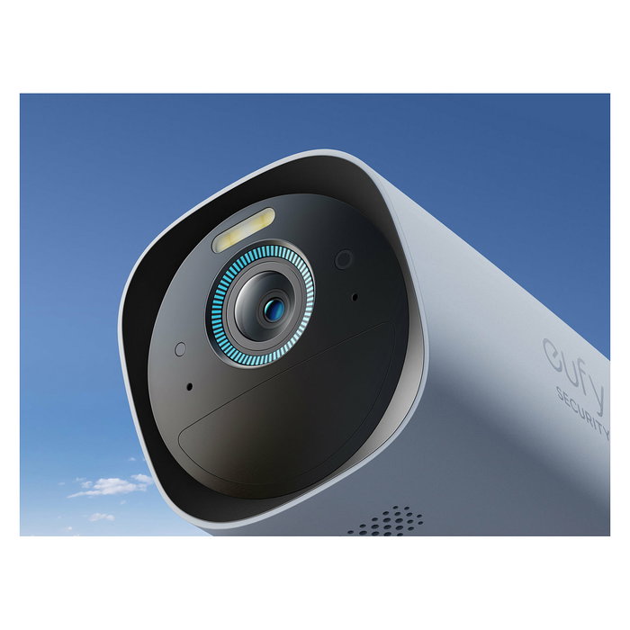 Anker eufyCam S330 (eufyCam 3) - Cámara de Seguridad IP Inalámbrica de Exterior 4K con Videoserver y 3 Cámaras, Negro/Blanco