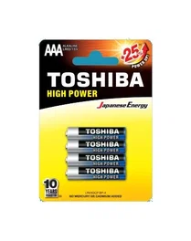 Toshiba Pack de 4 pilas AAA High Power LR03 1,5V alcalinas