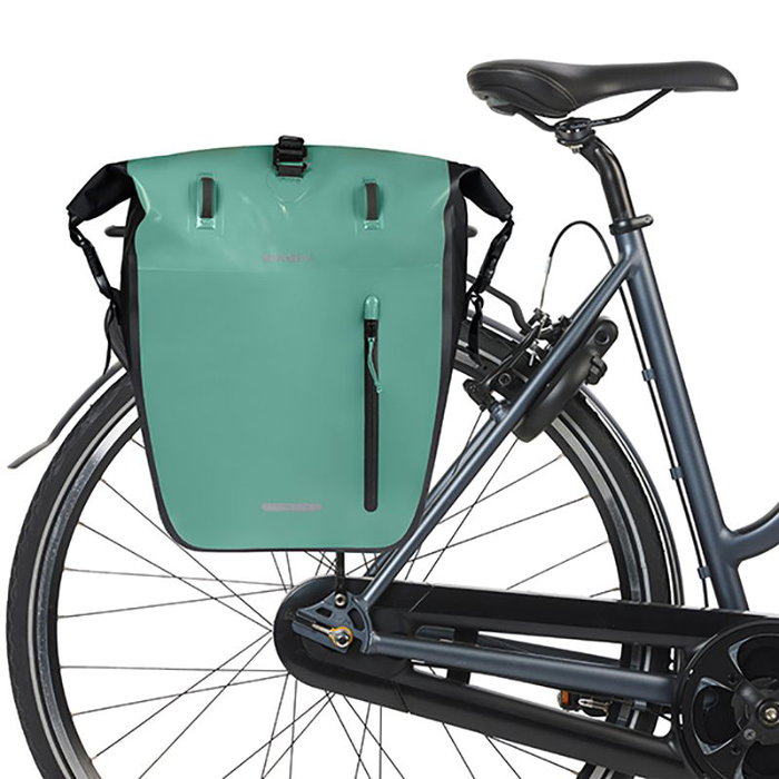 Basil Rivo L Bolsa Portaequipajes Trasero Impermeable 31L con Bandolera Reflectante
