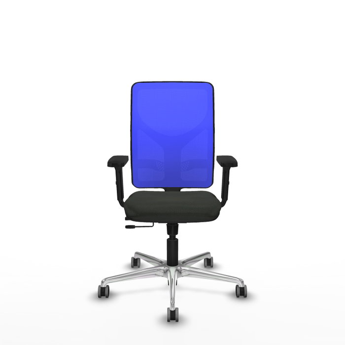 PIQUERAS Y CRESPO Silla de oficina Motilla con mecanismo Sincro/Traslack Azul y Negro