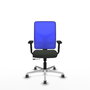 PIQUERAS Y CRESPO Silla de oficina Motilla con mecanismo Sincro/Traslack Azul y Negro