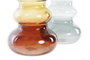 DKD Home Decor Set de 4 Jarrones de Cristal Marrón y Verde