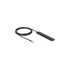 DeLOCK Antena WiFi 10035 de 5.8 GHz, 3 dBi Omnidireccional, Conector RP-SMA Macho, Cable RG-174 de 3 m, Negro, para Banda de 5.15-5.85 GHz