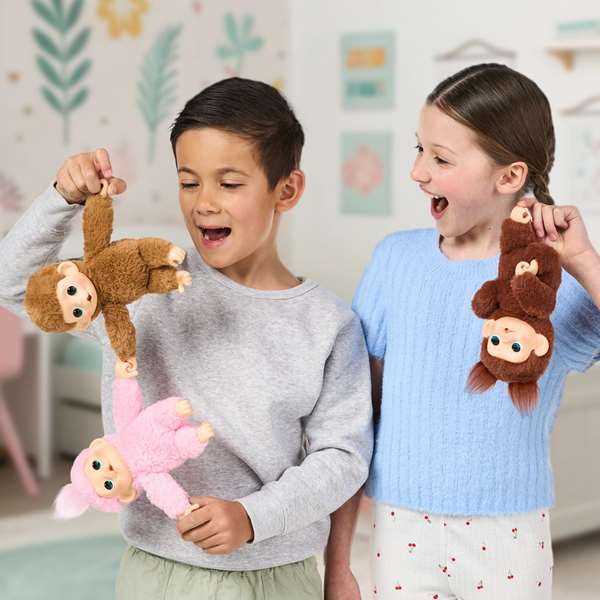 Moose My Baby Monkey Minis - Monitos Interactivos con Sonidos, Juguete en Español