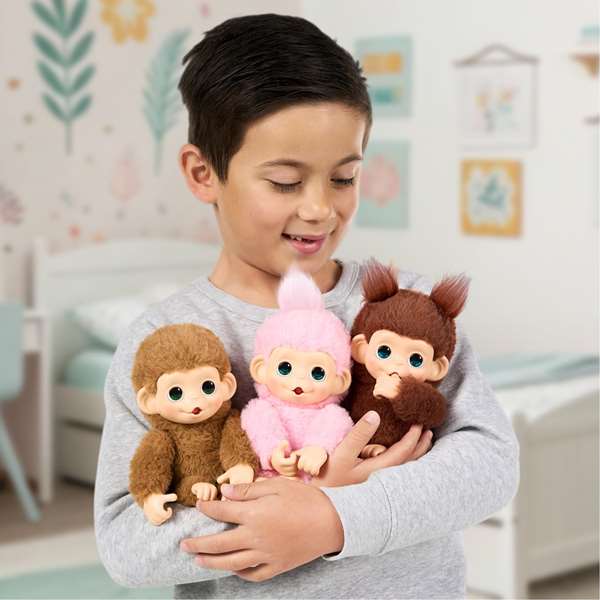 Moose My Baby Monkey Minis - Monitos Interactivos con Sonidos, Juguete en Español