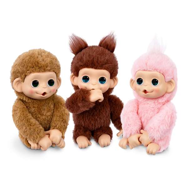 Moose My Baby Monkey Minis - Monitos Interactivos con Sonidos, Juguete en Español