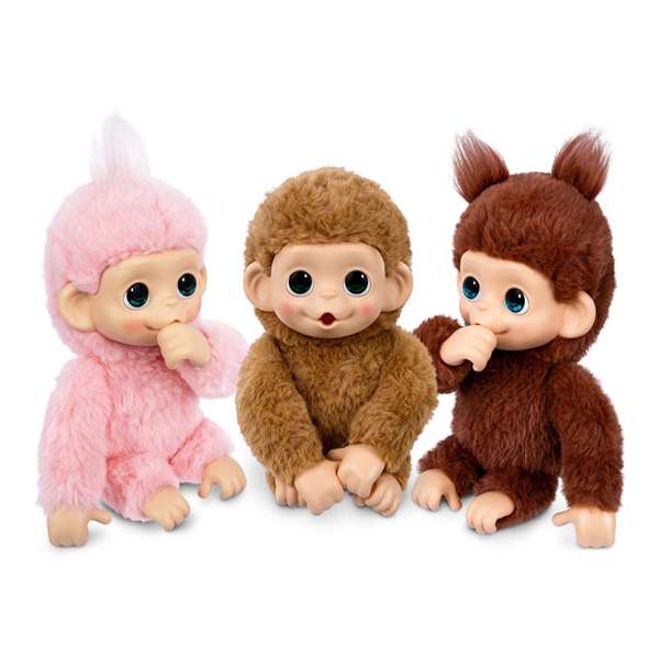 Moose My Baby Monkey Minis - Monitos Interactivos con Sonidos, Juguete en Español