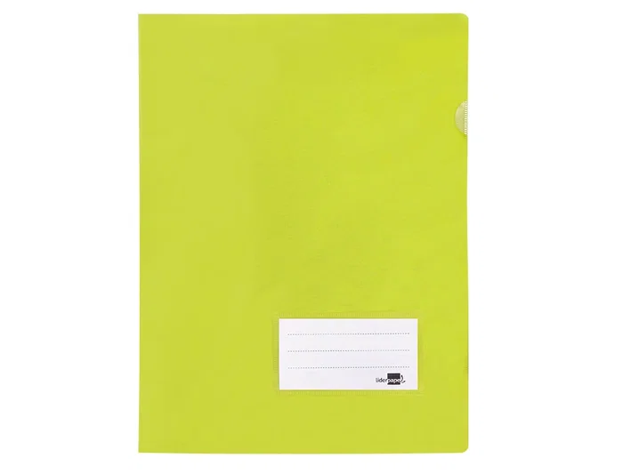 Liderpapel Carpeta Dossier A4 Uñero Amarillo Fluor Opaco Polipropileno 180 Micras