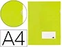 Liderpapel Carpeta Dossier A4 Uñero Amarillo Fluor Opaco Polipropileno 180 Micras