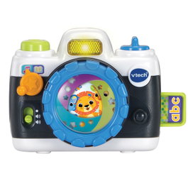 V-TECH Cámara Interactiva de Juguete para Bebés +9 Meses, Reflex Baby Fotos Y Recuerdos, Modos Aprendizaje y Música, Estilo Retro, Modelo 80-586322